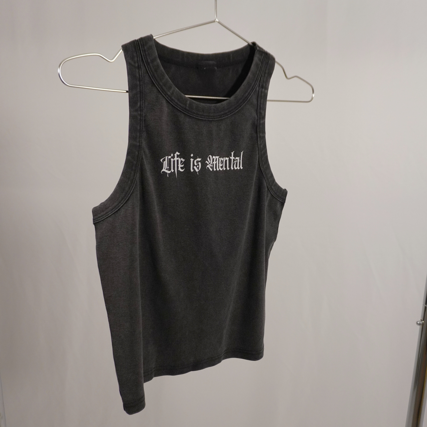 Life is Mental Snow Washed Tank Top