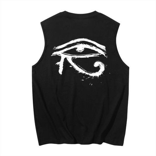mens tank top,free from all evil,eye of horus,third journey,spiritual armor,empowering,clothing,spiritual clothing,protection
