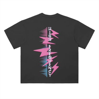 high frequency,power,powerful,tshirt,drop shoulder t shirt,third journey,over sized t shirt,spiritual,streetwear,loose fit