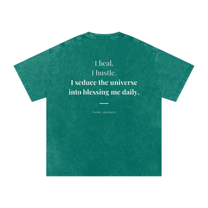 I Heal, I Hustle Acid Wash T-Shirt