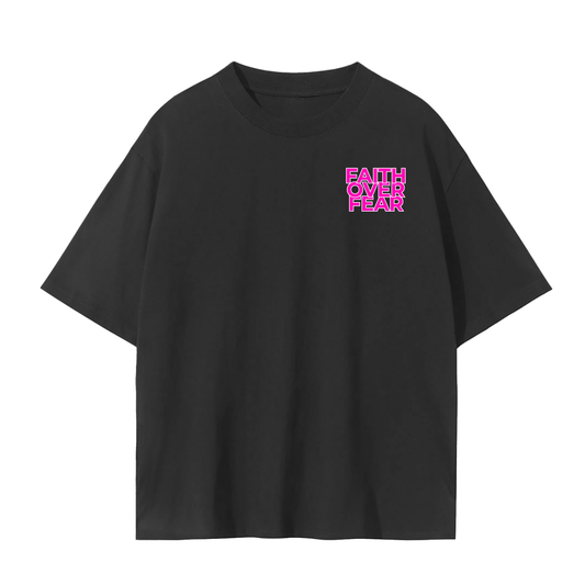 faith over fear,tshirt,streetwear,third journey,protection clothing,spiritual warfare,fath,oversized tshirt