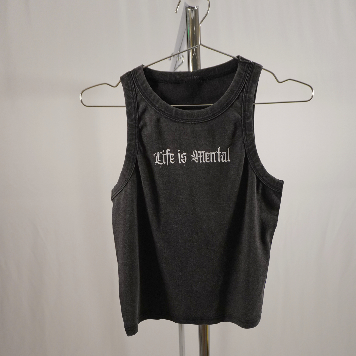 Life is Mental Snow Washed Tank Top