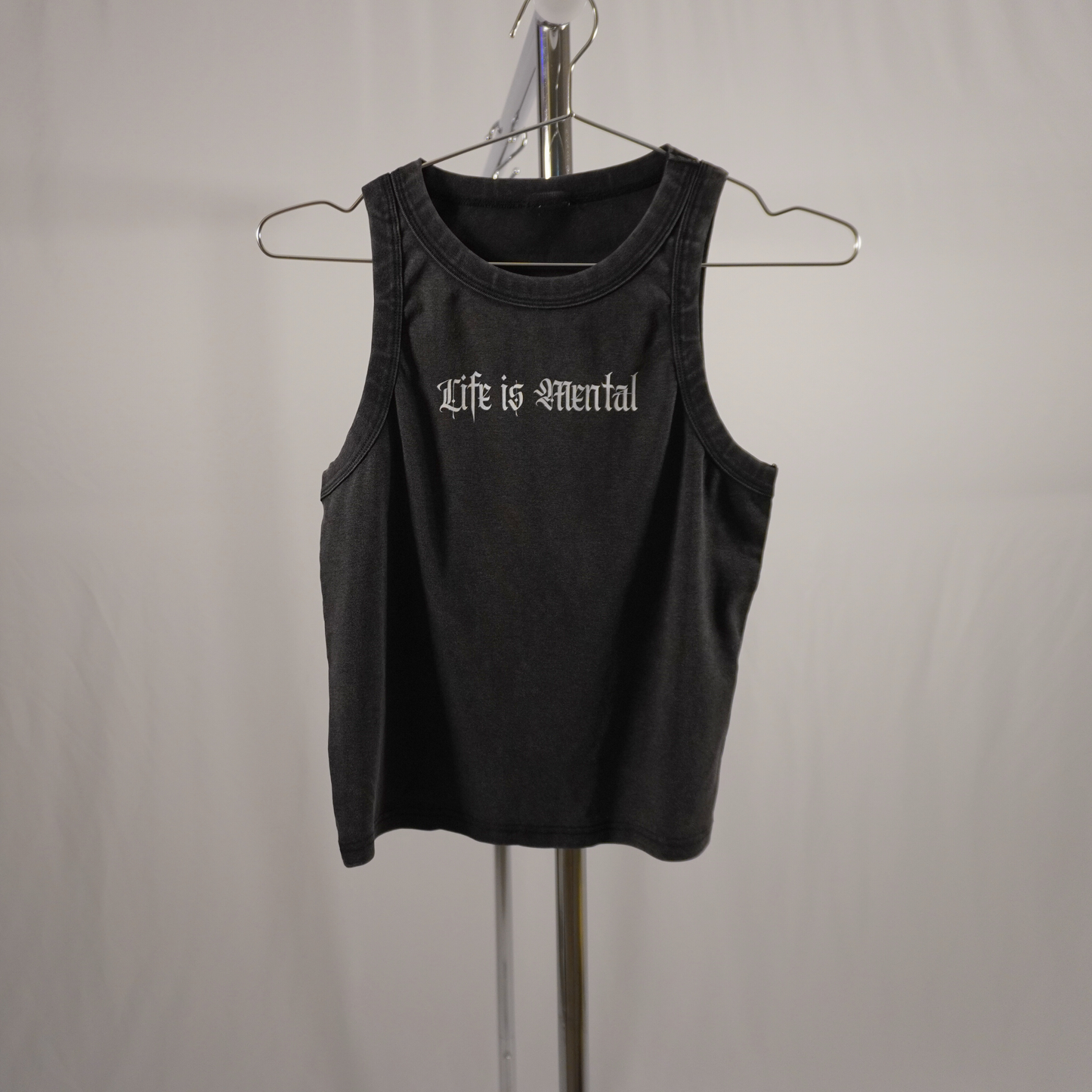 Life is Mental Snow Washed Tank Top