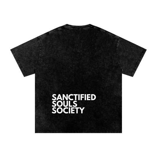 sanctified,souls,society,acid wash t shirt,tshirt,oversized,streetwear,third journey,spiritual armor,secret society