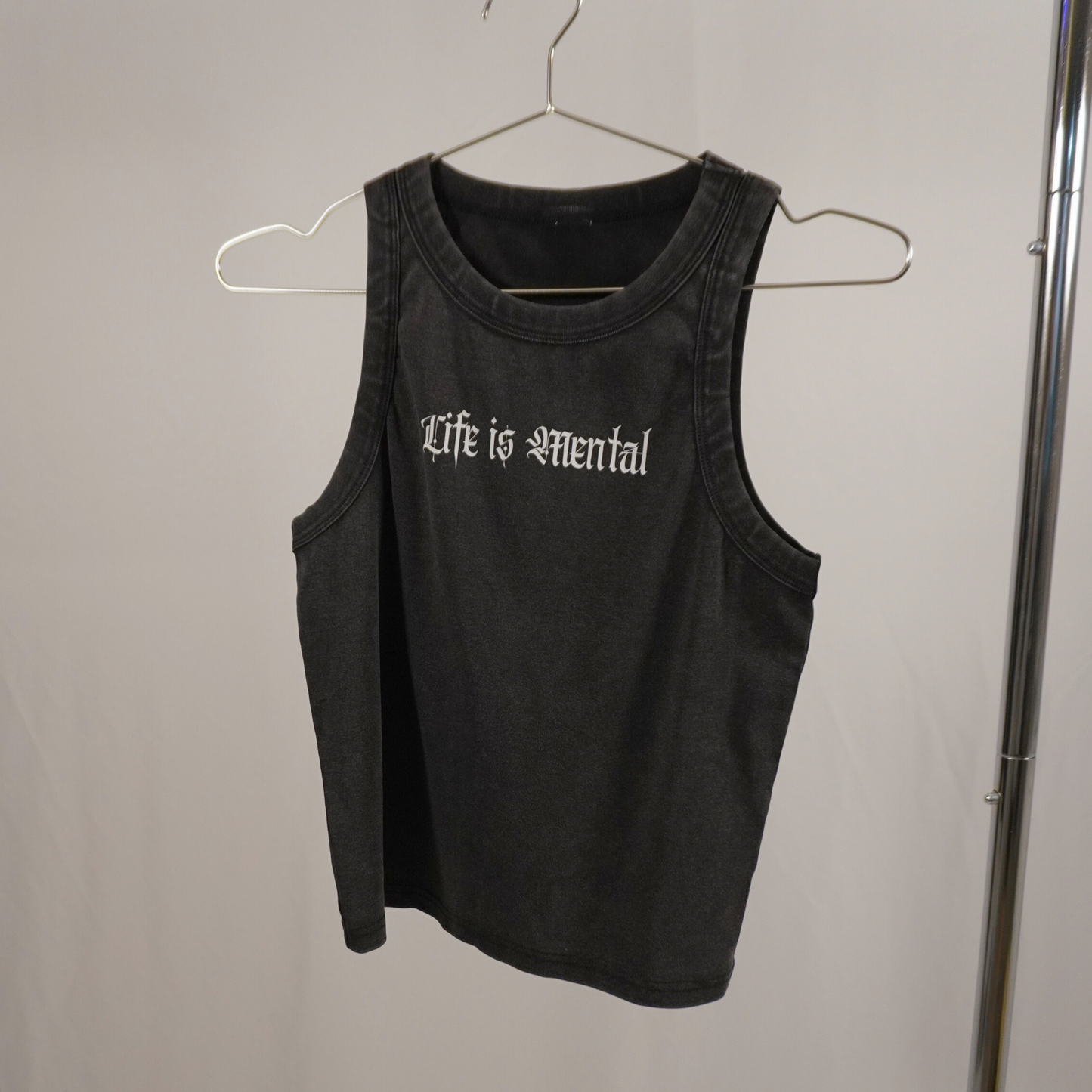 Life is Mental Snow Washed Tank Top