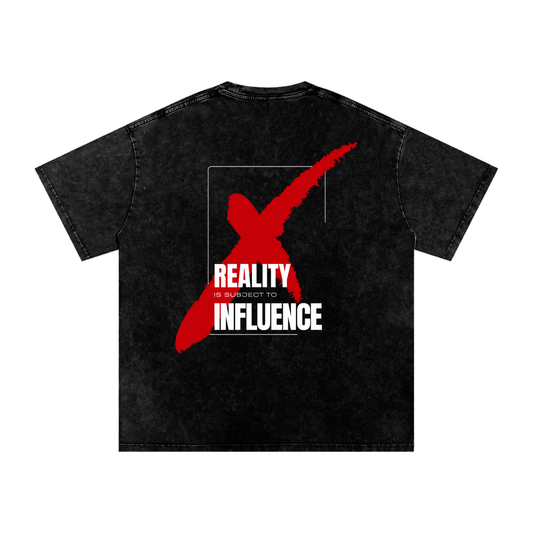 Reality,Reality is subject to influenc,acid wash,T-shirt,Third Journey